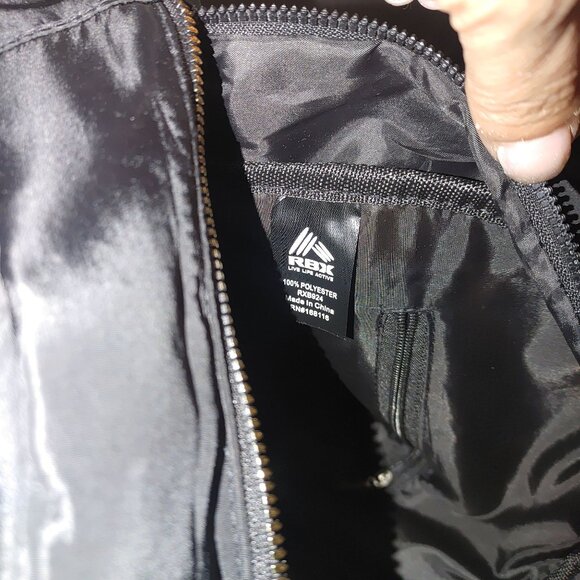 BX Black Nylon Mini Backpack Gold Zippers Logo Compact Gym Travel School Dogwalk - Picture 4 of 9